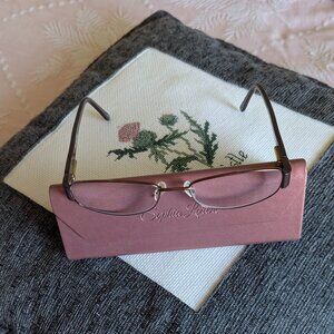 Sophia Loren Womens Eyeglasses M178 Zyloware Brown Metal Frame 54-17-135